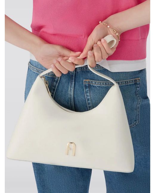 Furla White Shoulder Bag