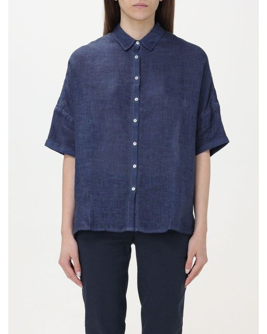 120% Lino Blue Shirt