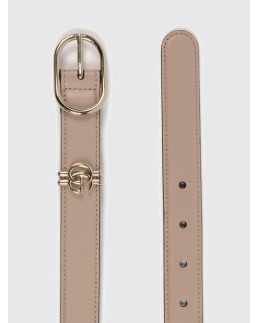 Gucci White Gg Marmont Calfskin Leather Belt With Monogram Buckle