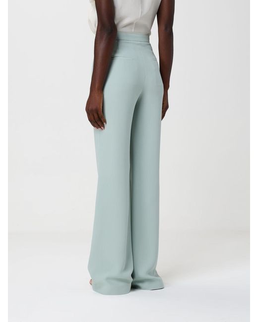 Valentino Blue Silk Palazzo Trousers