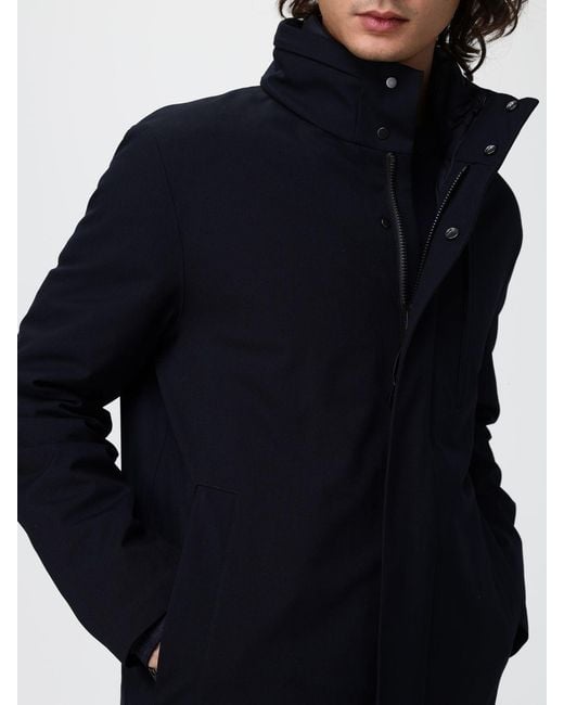 DUNO Blue Blake Technical Fabric Parka With Down Padding for men