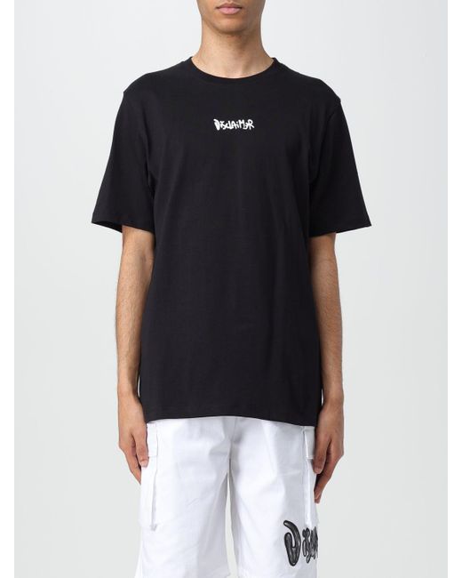 T-shirt in cotone di DISCLAIMER in Black da Uomo