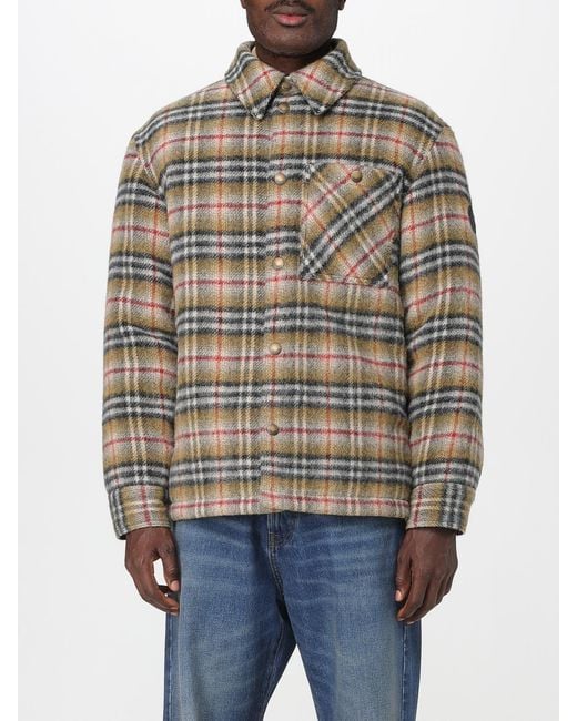 Burberry Gray Check Wool Jacket for men