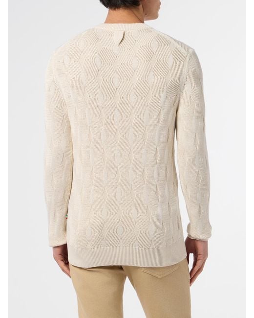 Billionaire Natural Silk And Cotton Crewneck Sweater for men