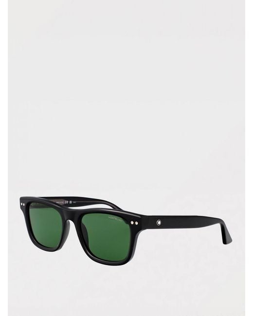 Montblanc Green Acetate Sunglasses for men