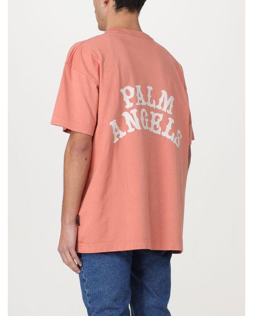 T-shirt con stampa grafica di Palm Angels in Orange da Uomo