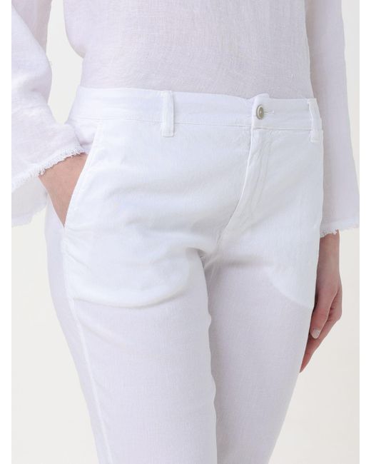 120% Lino White Pants