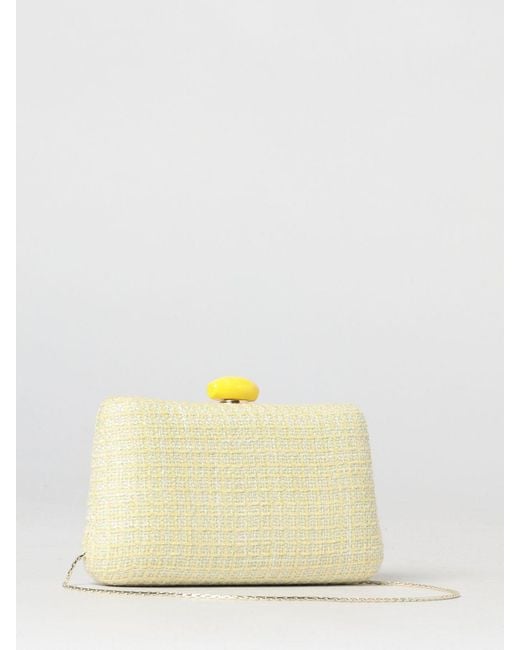 Twentyfourhaitch Yellow Citara Tweed Clutch