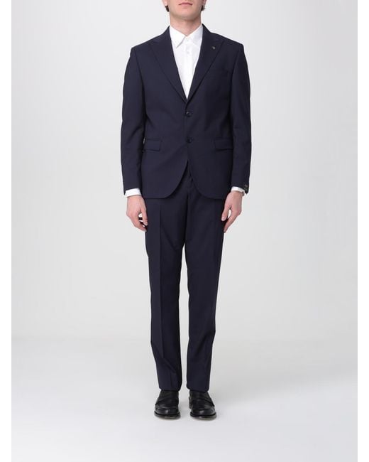 Manuel Ritz Blue Single-Breasted Suit for men