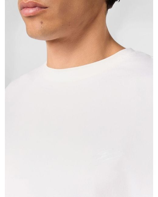 T-Shirt Basic di Philipp Plein in White da Uomo