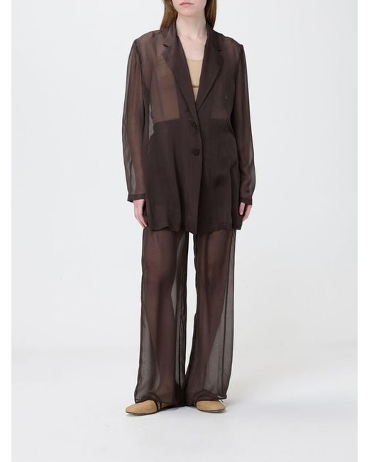 Alysi Brown Silk Blazer