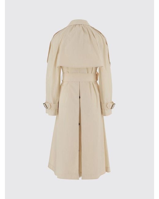 Burberry Natural Double-Breasted Cotton Blend Trench Coat