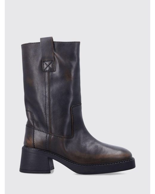 Miista Blue Mid-Calf Biker Boots