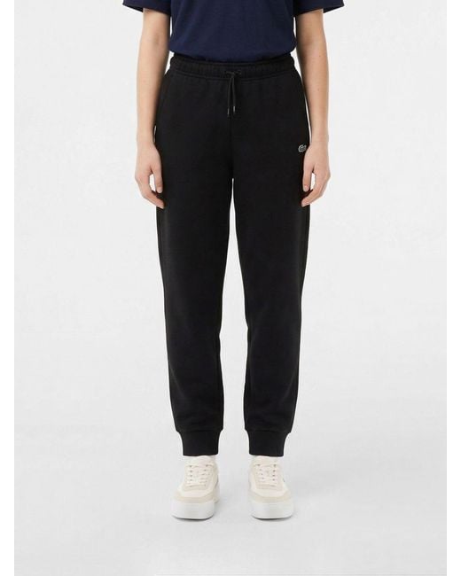 Lacoste Black Cotton Blend Jogging Trousers