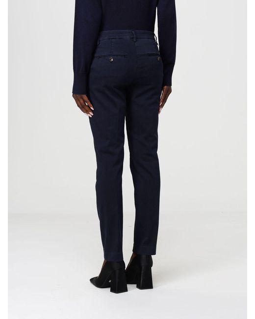 Mason's Blue Stretch Cotton Slim Fit Trousers