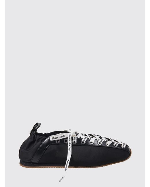 Ganni White Sporty Recycled Nylon Ballerinas