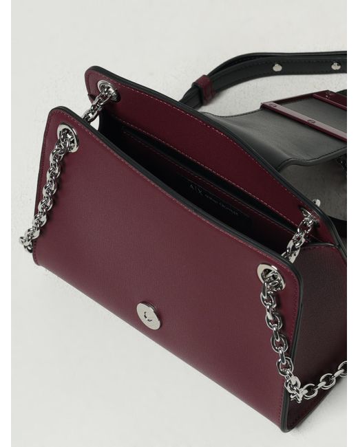 Borsa A Tracolla Con Logo di ARMANI EXCHANGE in Purple