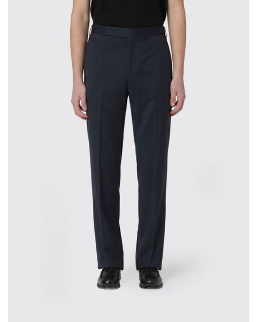 Lardini Blue Gabardine Tailored Trousers for men
