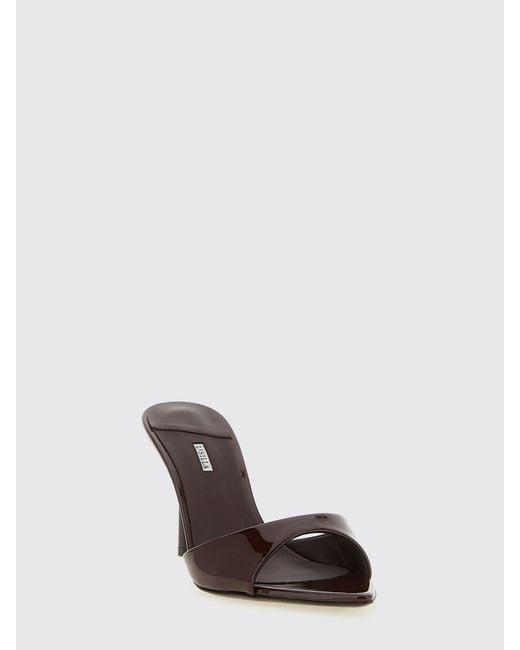 Le Silla Natural Bella Patent Leather Mules