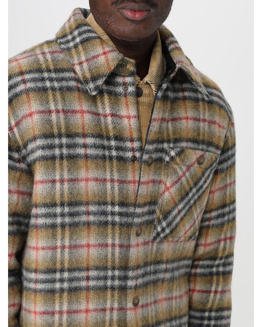 Burberry Gray Check Wool Jacket for men