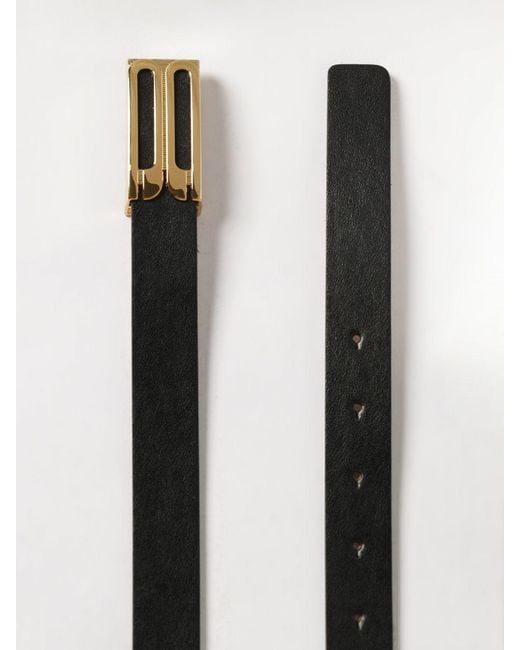 Victoria Beckham Black Leather Victoria Belt