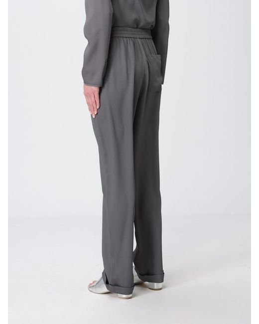 Emporio Armani Gray Satin Straight Trousers