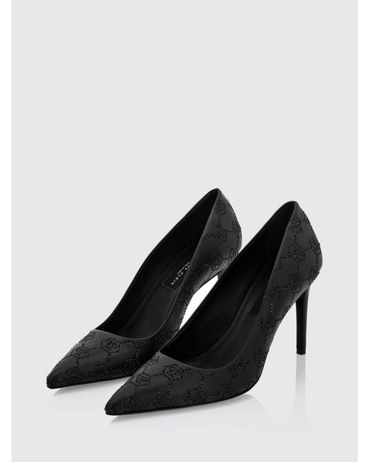 Philipp Plein Black Court Shoes