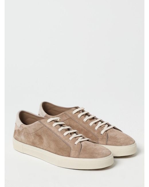 Brunello Cucinelli White Suede Sneakers for men