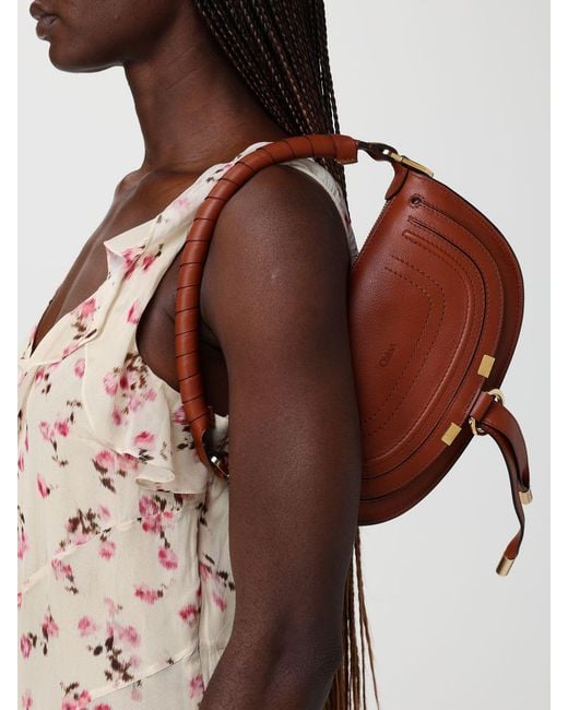 Chloé Brown Chlo&Eacute Marcie Small Ledertasche