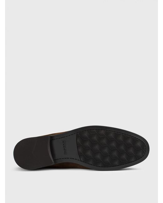 Doucal's Brown Suede Loafers With Tassels for men