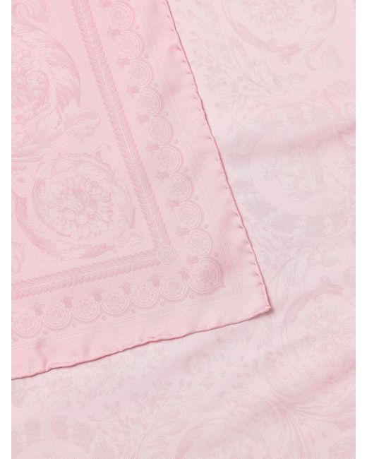 Foulard Baroque in seta di Versace in Pink
