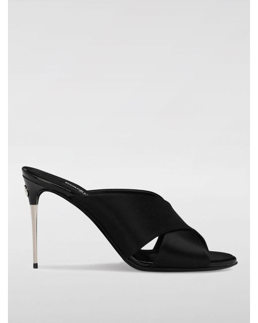 Sandalias planas Dolce & Gabbana de color Black