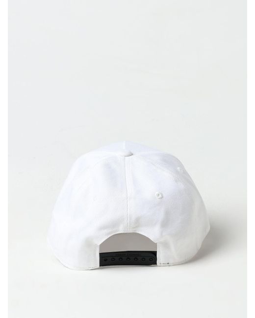 Cappello in cotone con logo ricamato di Armani Exchange in White da Uomo