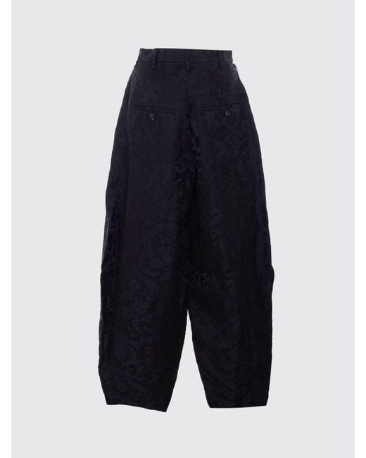 Uma Wang Blue High-Waisted Wide Leg Pants
