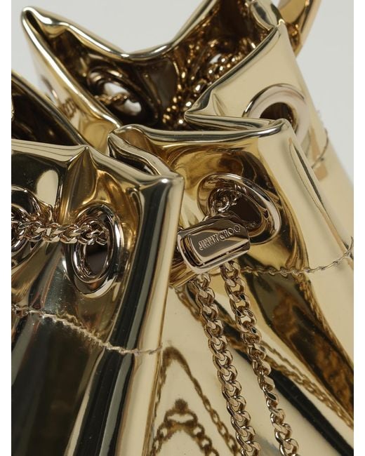 Jimmy Choo Metallic Bon Bon Laminated Patent Leather Bag