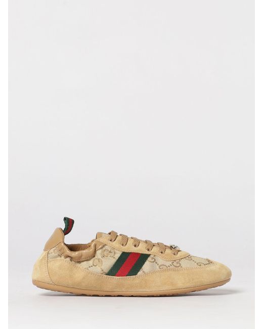Gucci Natural Shift Suede Calfskin Sneakers for men