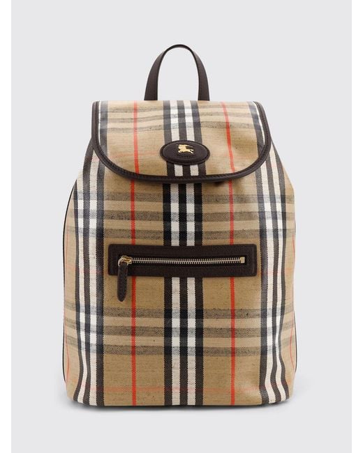 Burberry Natural Check Canvas Backpack for men