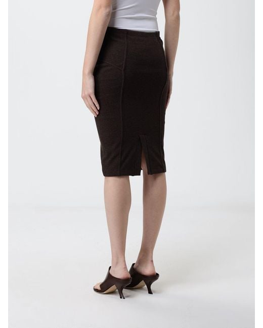 Magliano Black Stretch Jersey Midi Skirt