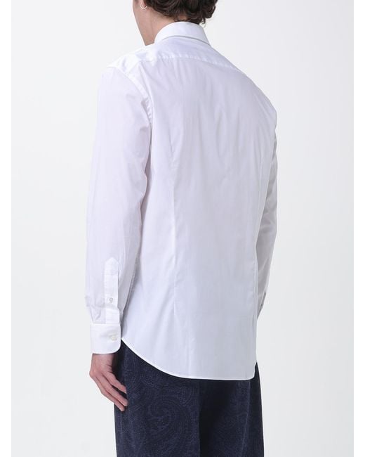 Etro White Classic Stretch Cotton Shirt for men