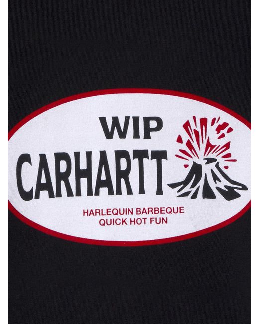 Carhartt Black Printed Cotton T-Shirt for men