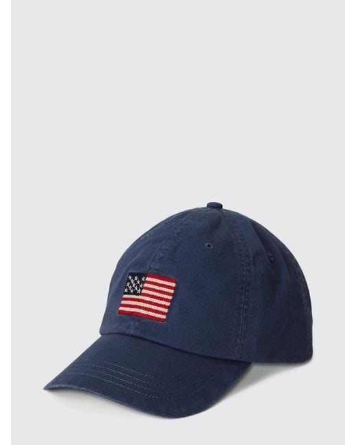 Polo Ralph Lauren Blue Flag Logo Baseball Cap for men