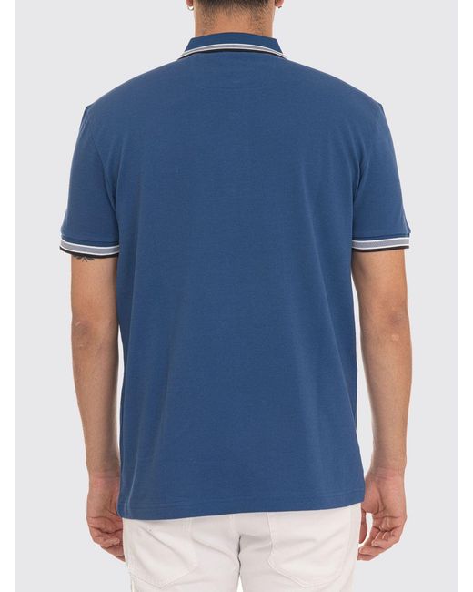 Boss Basic Baumwoll-Polohemd in Blue für Herren