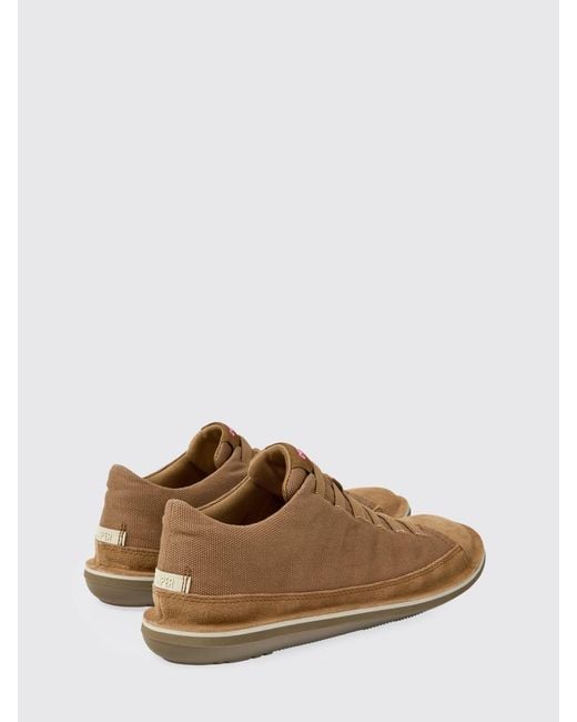Camper Brown Beetle Recycled Cotton And Suede Ankle Boots for men