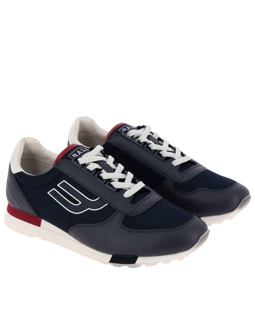 Bally Leather Navy Classic Sneakers in Blue for Men | Lyst