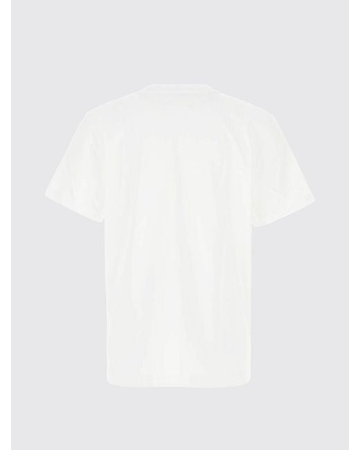 A.P.C. White Organic Cotton T-Shirt With Logo for men