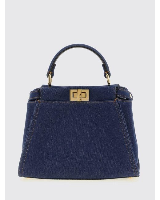 Fendi Blue Mini Peekaboo Bag