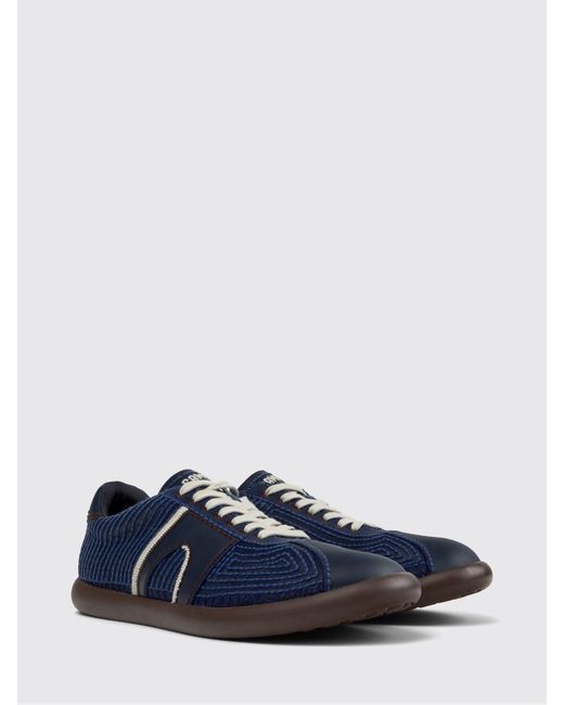 Camper Blue Pelotas Soller Recycled Polyester And Leather Sneakers With Stitching for men