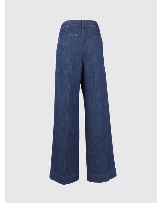 7 For All Mankind Blue Straight Denim Jeans