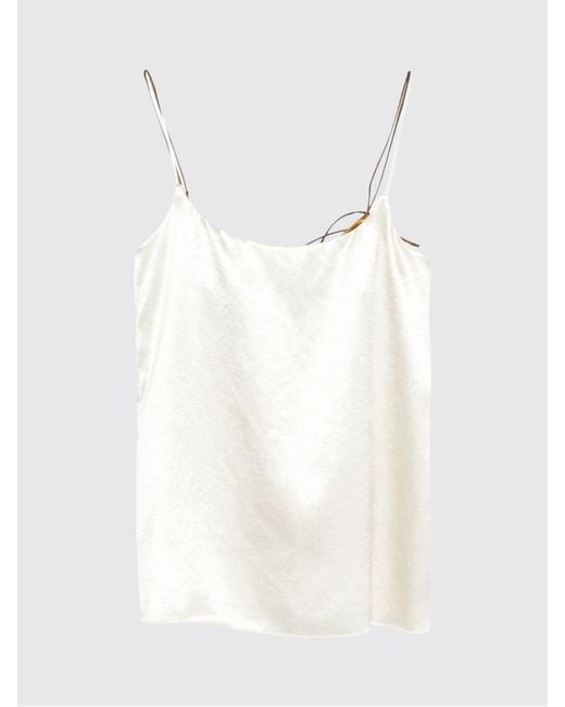 Alysi White Basic Satin Top