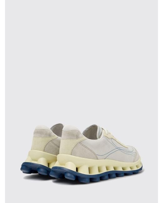 Camper White Pelotissima Leather And Nubuck Trainers With Xl Extralight Sole for men